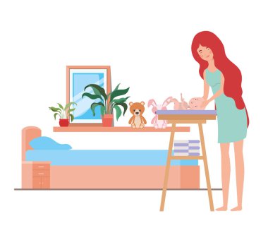 Bebek tasarımı ile izole anne