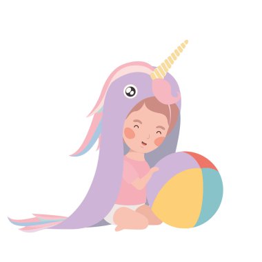 İzole bebek kız tasarım vektör illüstrasyon