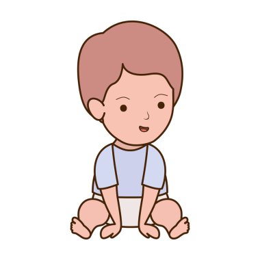 İzole erkek bebek tasarım vektör illüstrasyon