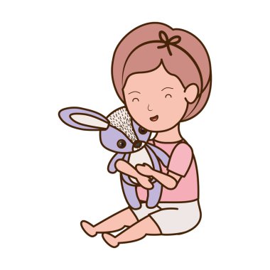 İzole bebek kız tasarım vektör illüstrasyon