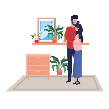 İzole hamile kadın ve erkek tasarımı