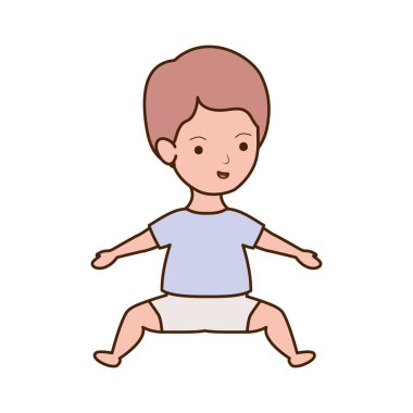 İzole erkek bebek tasarım vektör illüstrasyon