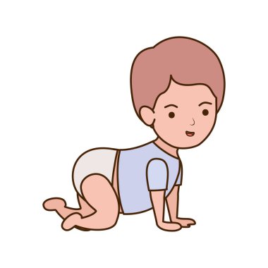 İzole erkek bebek tasarım vektör illüstrasyon