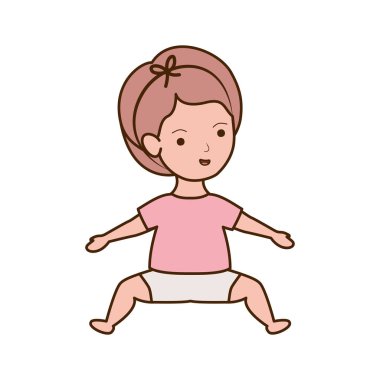 İzole bebek kız tasarım vektör illüstrasyon