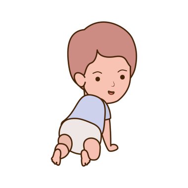 İzole erkek bebek tasarım vektör illüstrasyon