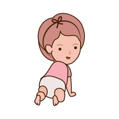 İzole bebek kız tasarım vektör illüstrasyon