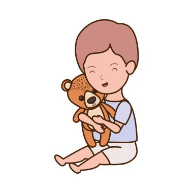 İzole erkek bebek tasarım vektör illüstrasyon