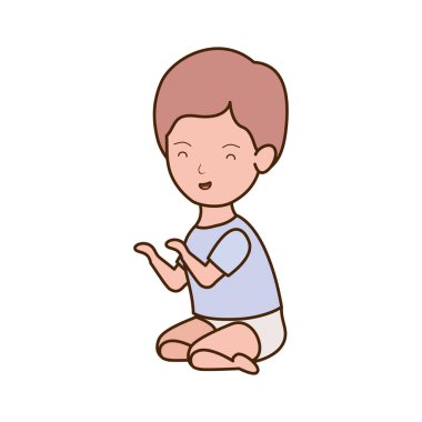 İzole erkek bebek tasarım vektör illüstrasyon