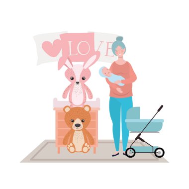 Bebek tasarımı ile izole anne