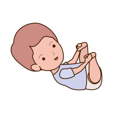 İzole erkek bebek tasarım vektör illüstrasyon