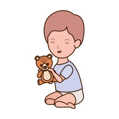 İzole erkek bebek tasarım vektör illüstrasyon