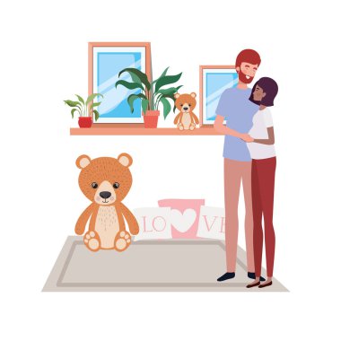 İzole hamile kadın ve erkek tasarımı