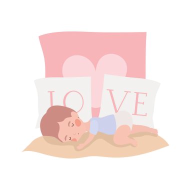 İzole erkek bebek tasarım vektör illüstrasyon