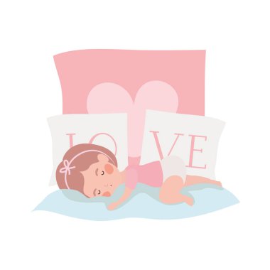 İzole bebek kız tasarım vektör illüstrasyon