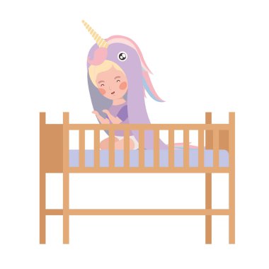 İzole bebek kız tasarım vektör illüstrasyon