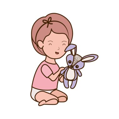 İzole bebek kız tasarım vektör illüstrasyon