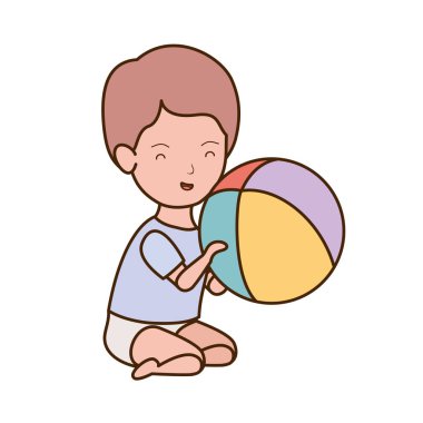 İzole erkek bebek tasarım vektör illüstrasyon