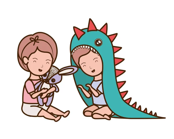 İzole erkek ve kız tasarımı