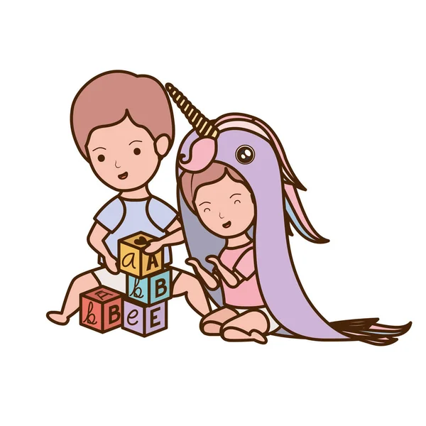 İzole erkek ve kız tasarımı