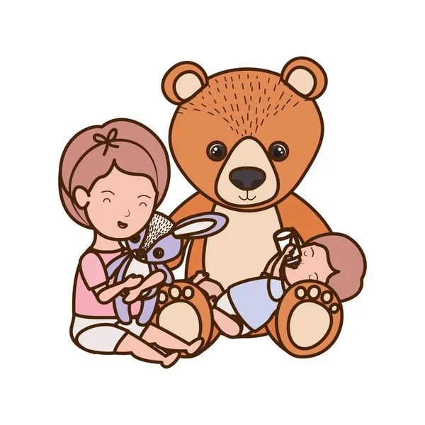 İzole erkek ve kız tasarımı