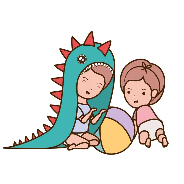 İzole erkek ve kız tasarımı