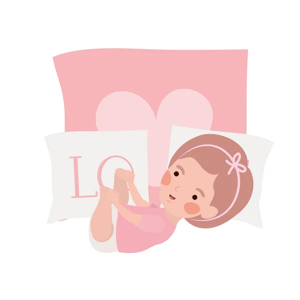 Isolated baby girl design vector illustration — Stock Vector