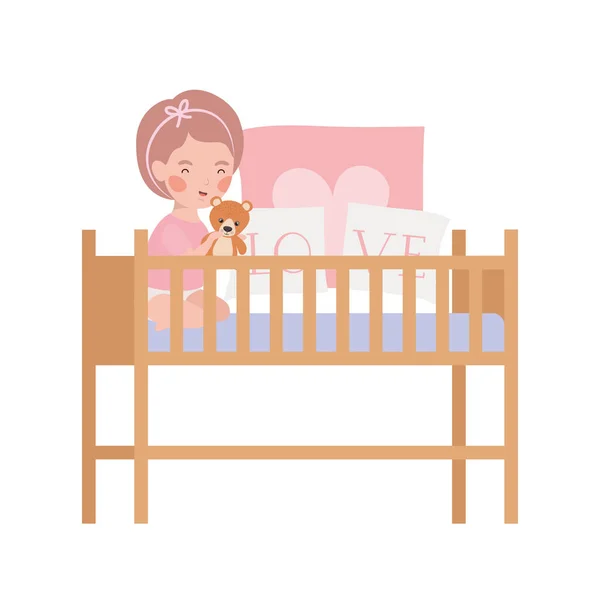 Isolado bebê menina design vetor ilustração —  Vetores de Stock