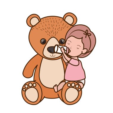 İzole bebek kız tasarım vektör illüstrasyon