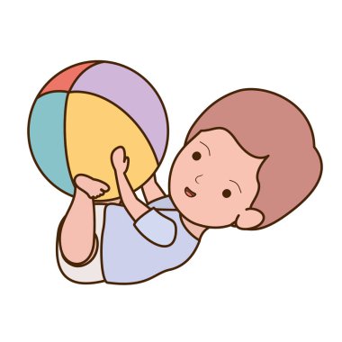 İzole erkek bebek tasarım vektör illüstrasyon