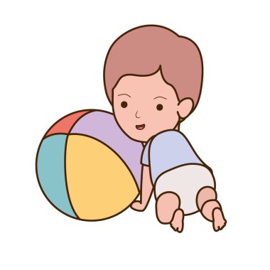 İzole erkek bebek tasarım vektör illüstrasyon