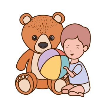 İzole erkek bebek tasarım vektör illüstrasyon