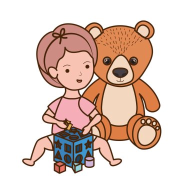 İzole bebek kız tasarım vektör illüstrasyon