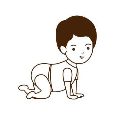 İzole erkek bebek tasarım vektör illüstrasyon