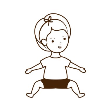 İzole bebek kız tasarım vektör illüstrasyon