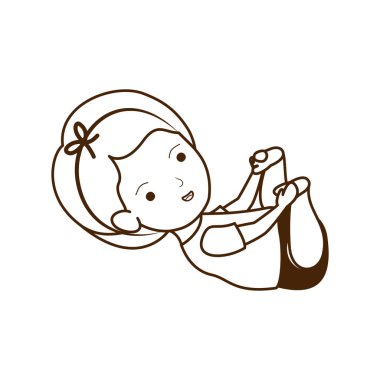 İzole bebek kız tasarım vektör illüstrasyon