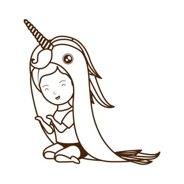 İzole bebek kız tasarım vektör illüstrasyon