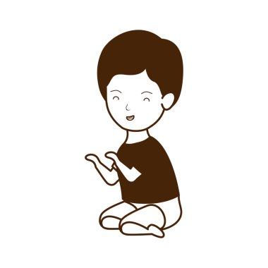 İzole erkek bebek tasarım vektör illüstrasyon