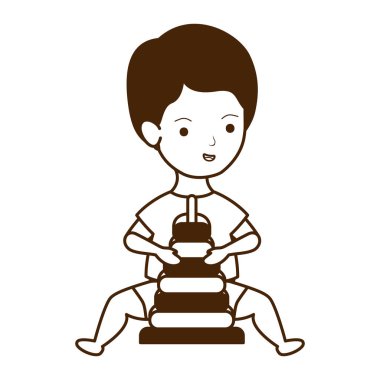 İzole erkek bebek tasarım vektör illüstrasyon