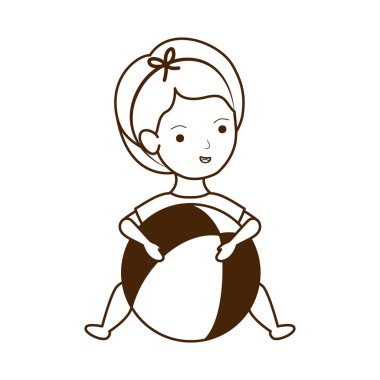 İzole bebek kız tasarım vektör illüstrasyon