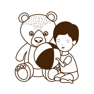 İzole erkek bebek tasarım vektör illüstrasyon