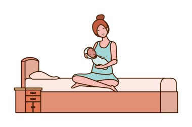 Bebek tasarımı ile izole anne