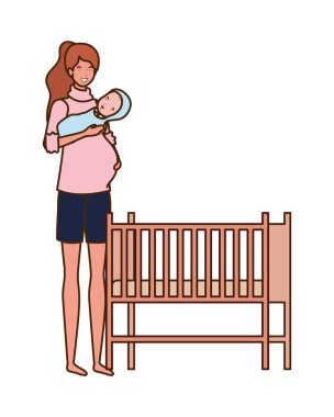 Bebek tasarımı ile izole anne