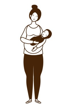 Bebek tasarımı ile izole anne