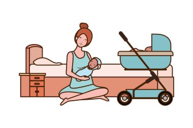 Bebek tasarımı ile izole anne