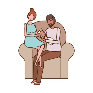 Bebek tasarımı ile izole anne ve baba