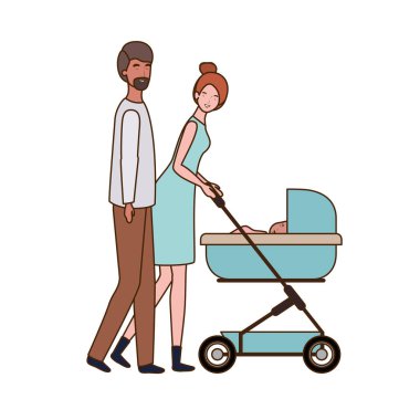 Bebek tasarımı ile izole anne ve baba