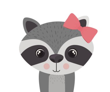 çerçeve ile sevimli ve sevimli rakun