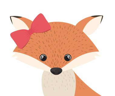 çerçeve ile sevimli ve sevimli tilki