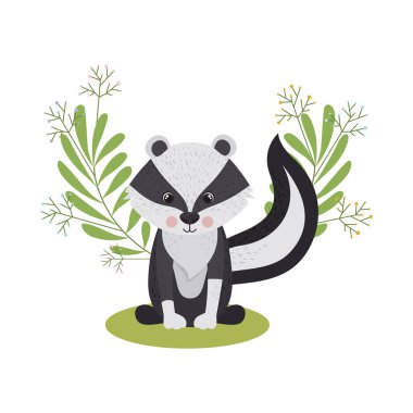 çelenk ile sevimli ve sevimli kokarca