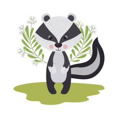 çelenk ile sevimli ve sevimli kokarca